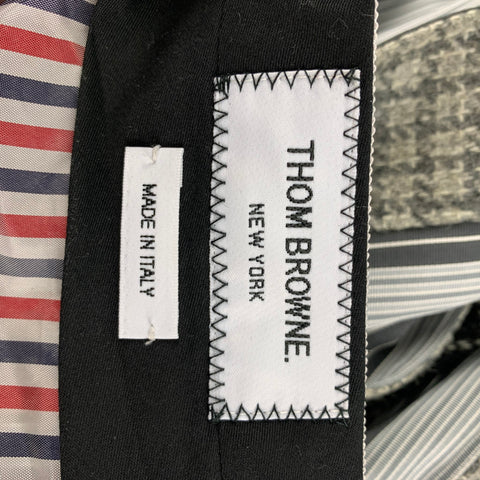 THOM BROWNE Taille 4 Jupe mi-mollet plissée en laine à carreaux gris
