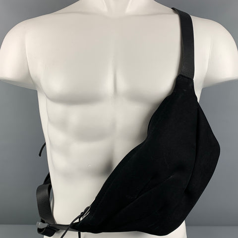 WERKSCHWARZ Black Suede Belt Bag