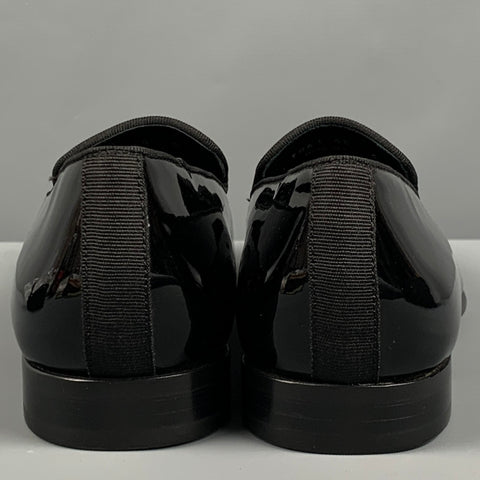 PAUL SMITH Size 7 Black Patent Leather Slip On Loafers