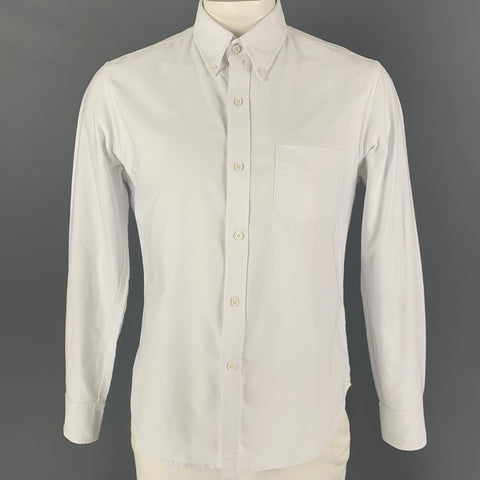 BAND OF OUTSIDERS Size M White Cotton Button Down Long Sleeve Shirt