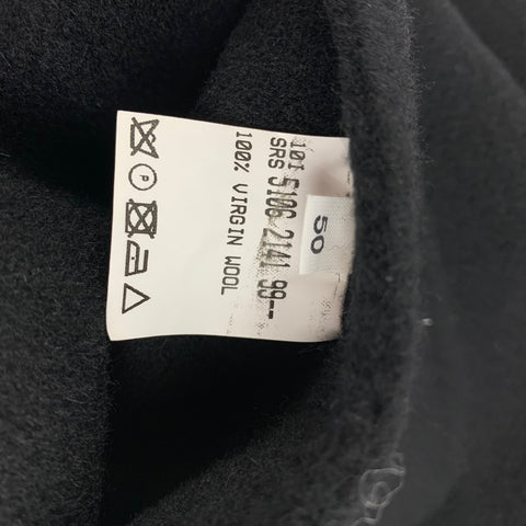 RAF SIMONS Size 40 Black Virgin Wool Notch Lapel Vest