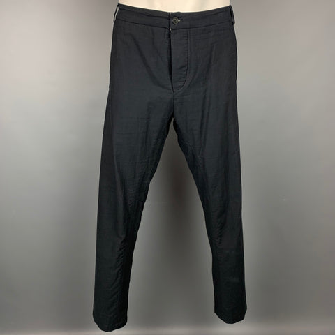 ETICHETTA TOSCANA Talla 34 Pantalón casual de pierna estrecha de algodón / poliéster negro