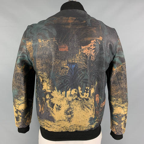 ETRO Chaqueta bomber de mezcla de poliéster con estampado multicolor talla L