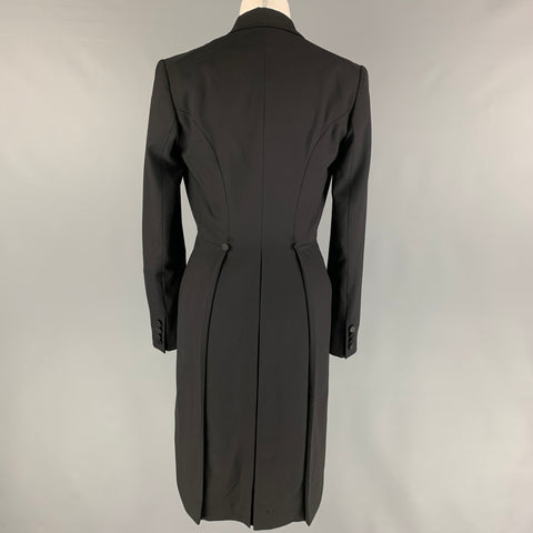 RALPH LAUREN Black Label Talla 4 Chaqueta de cola de lana negra Blazer