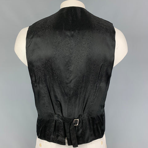 DOLCE & GABBANA Size 44 Black Wool Silk Buttoned Vest