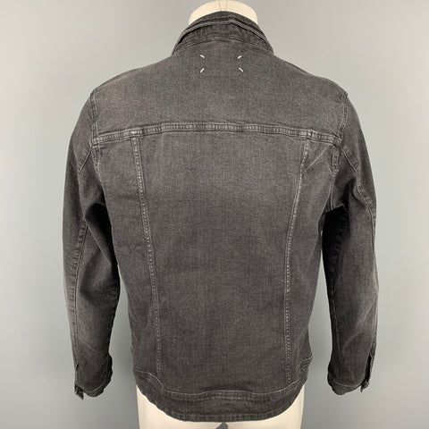 MAISON MARGIELA Size L Charcoal Cotton Trucker Jacket
