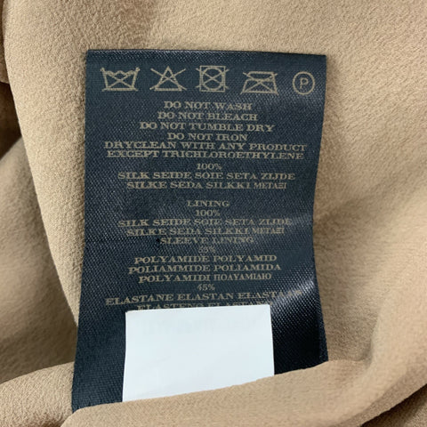 BURBERRY PRORSUM Size 10 Beige Silk Shift Knee-Length Dress
