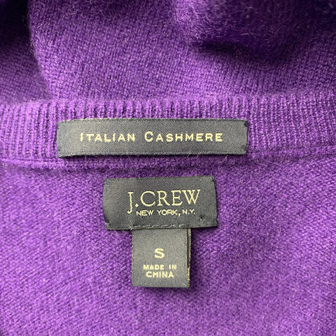 J. CREW Taille S Pull Col V En Cachemire Violet