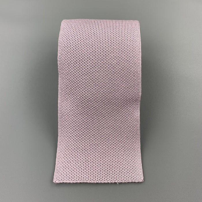 HERMES Pastel Lavender Woven Silk Tie