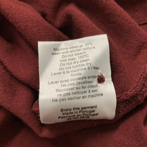 OLIVER SPENCER Size M Burgundy Solid Cotton Hanley T-shirt
