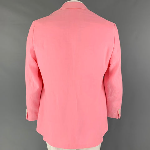 RALPH LAUREN Size 44 Regular Pink Flax Notch Lapel Sport Coat