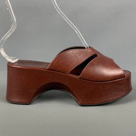 ROBERT CLERGERIE Talla 8.5 Sandalias de plataforma marrón