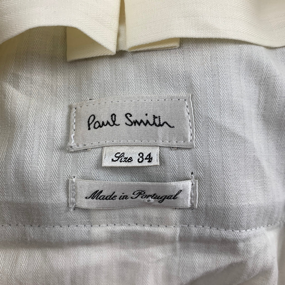 PAUL SMITH Size 34 Silver Metallic Cotton / Rayon Zip Fly Dress Pants