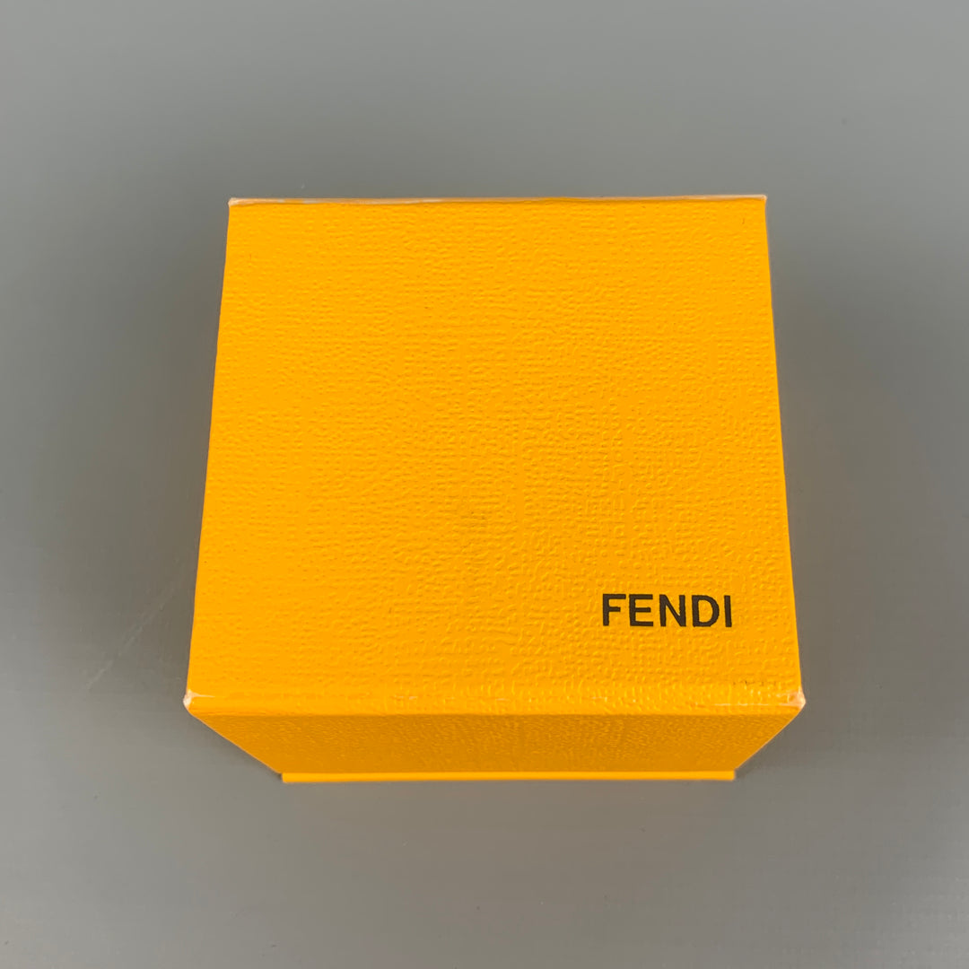 FENDI Blue Orange Metal Cuff Links