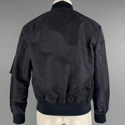 VALENTINO Taille 36 Blouson Bomber Graphique Marine