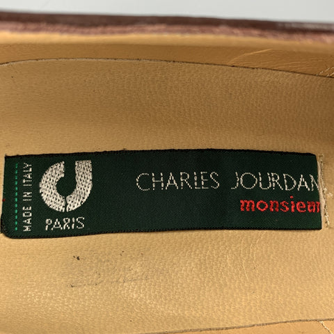 CHARLES JOURDAN Size 7.5 Chocolate Leather Lace Up Shoes