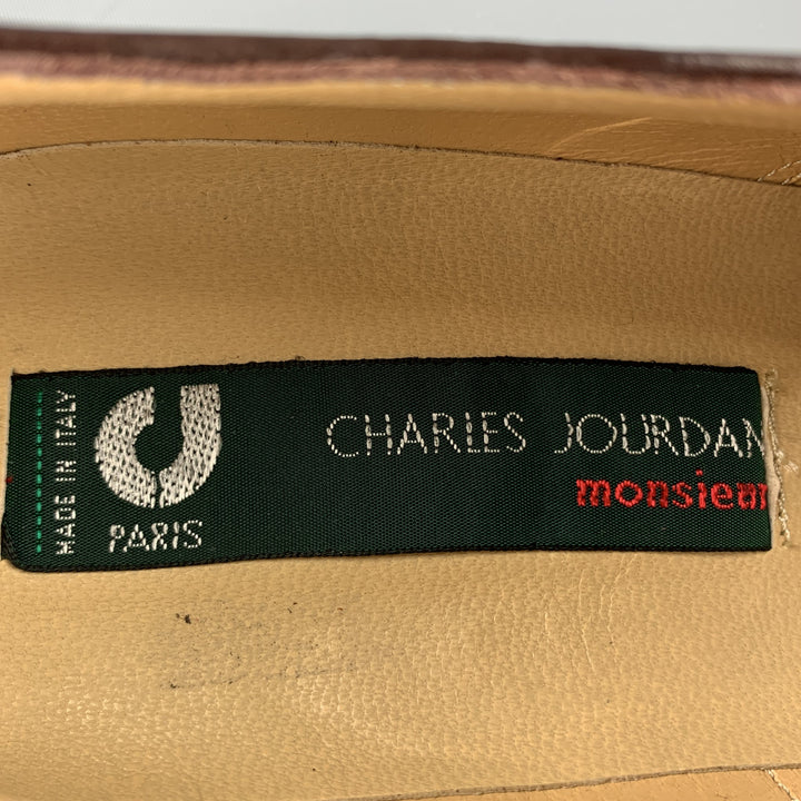 CHARLES JOURDAN Talla 7.5 Zapatos con cordones de cuero color chocolate