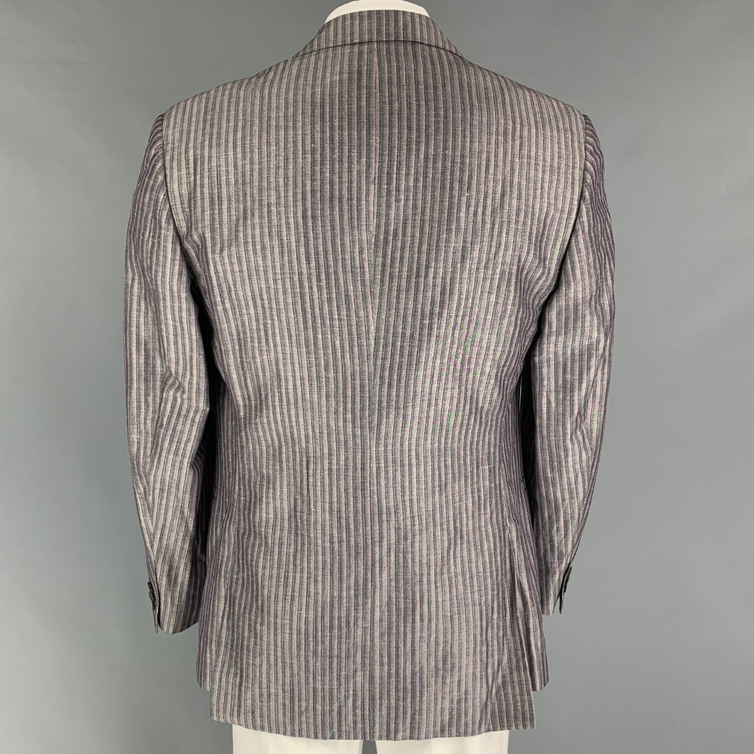 VERSACE COLLECTION Size 44 Regular Lavender Pink Stripe Sport Coat