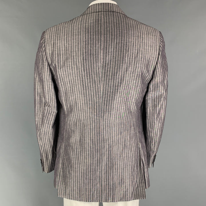 VERSACE COLLECTION Size 44 Regular Lavender Pink Stripe Sport Coat
