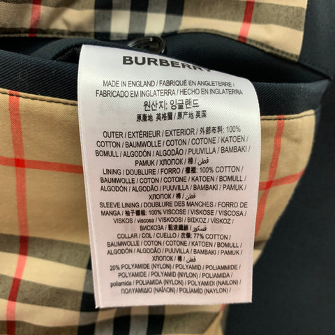 BURBERRY LONDON Size 40 Black Red Mixed Fabrics Cotton Coat