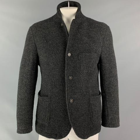 MASSIMO ALBA Yack Chest Size L Charcoal & Grey Solid Jacket