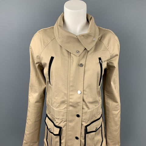 VERONICA BEARD Size 4 Khaki Cotton / Polyurethane Jacket