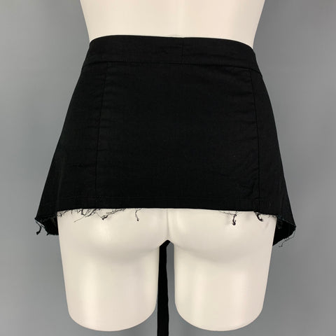 STUDIO B3 Size L Black Cotton Mini Overskirt