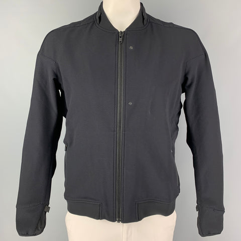 ACRONYM Size M Black Textured Polyester Zip & Snaps Jacket