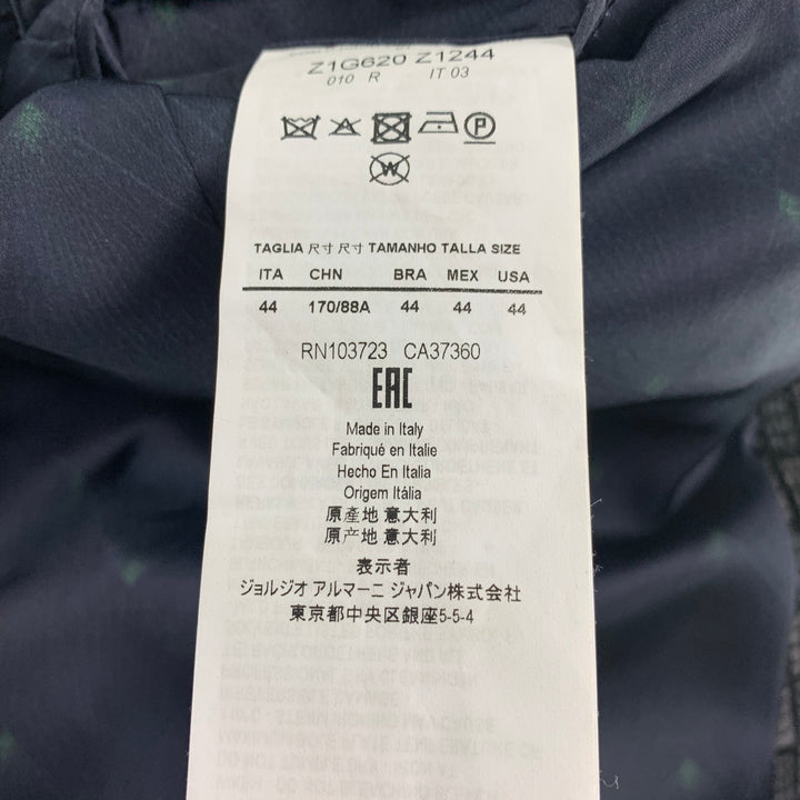 EMPORIO ARMANI Size 34 Grey Black Knitted Wool Blend Sport Coat
