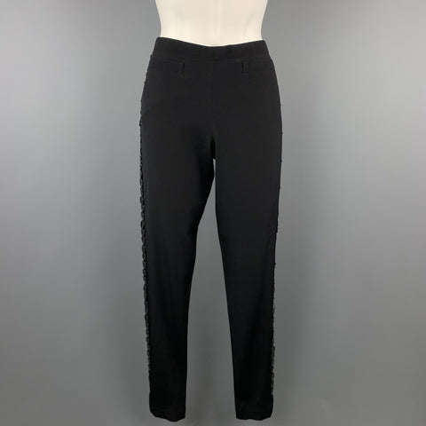 JEAN PAUL GAULTIER Size 6 Black Wool Button Shawl Collar Pants Suit