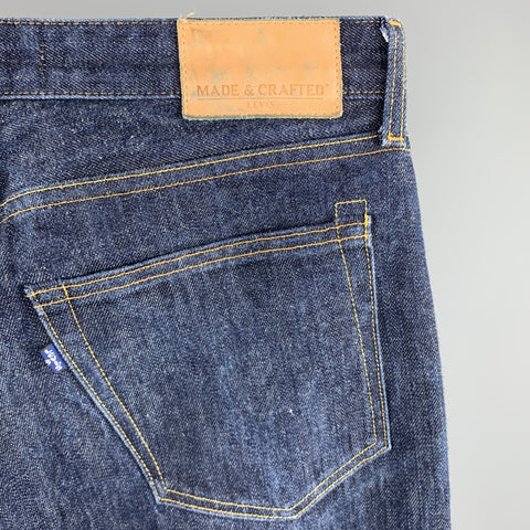 LEVI'S MADE & CRAFTED Size 32 Indigo Contrast Stitch Denim Zip Fly Jeans