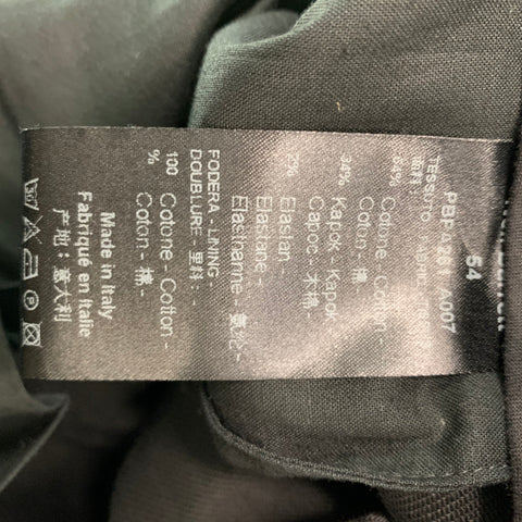 NEIL BARRETT Size 38 Black Cotton Blend Cuffed Dress Pants