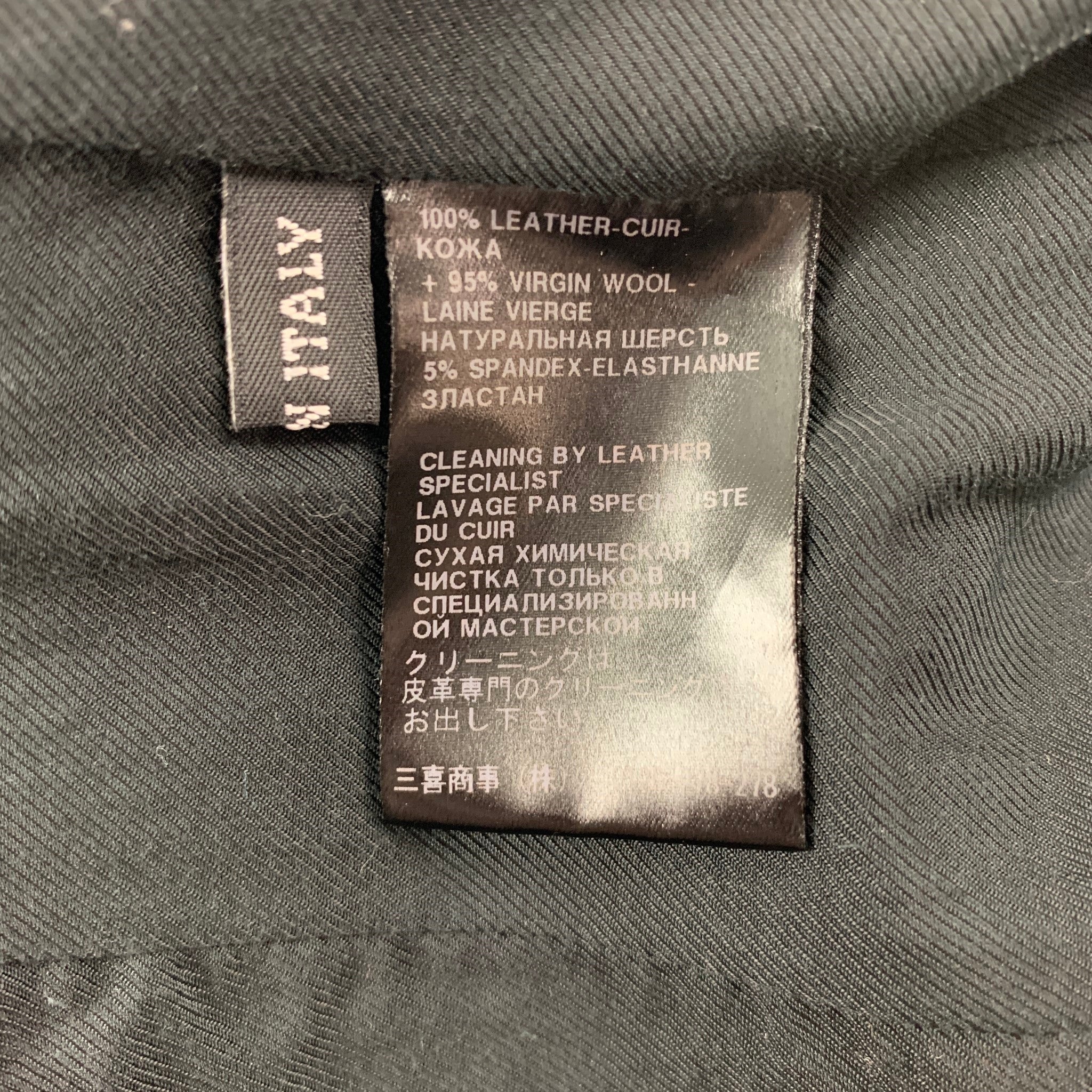 HAIDER ACKERMANN Size 4 Black Virgin Wool Blend Asymmetrical