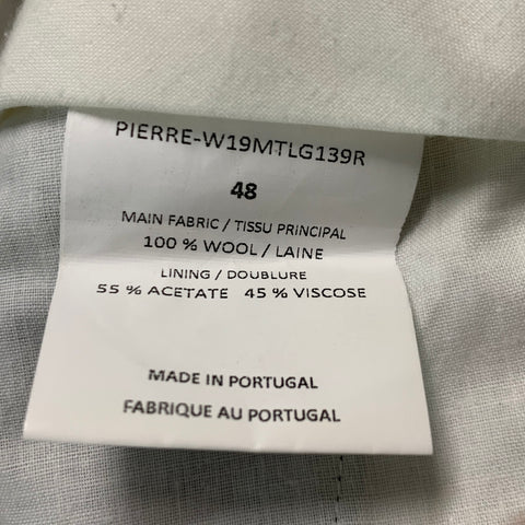 OFFICINE GENERALE Size 32 Grey Heather Wool Pleated Dress Pants