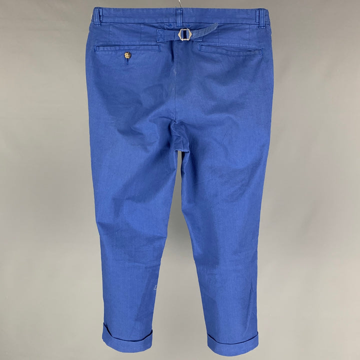 BEAMS Size M Blue Cotton Polyurethane Chino Casual Pants