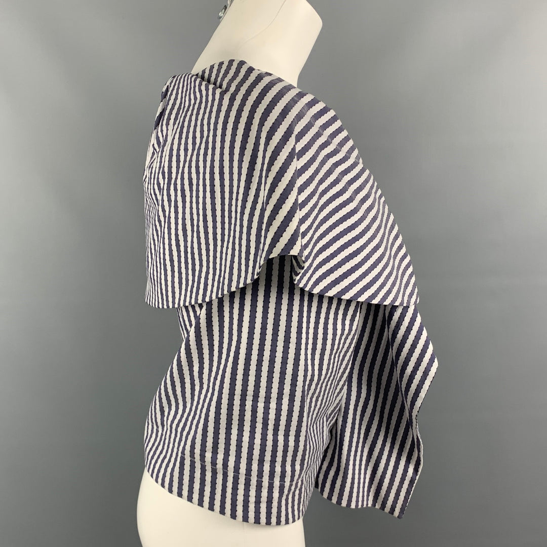 VIVIENNE WESTWOOD RED LABELSize 4 Blue & White Stripe Cotton / Polyester Blouse