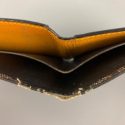 90's GOYARD Black White Monogram Leather JFK Wallet