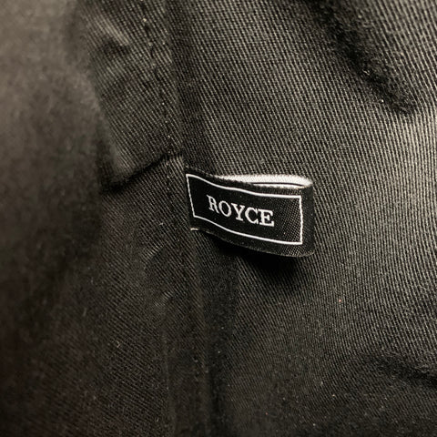 ROYCE Black Textured Leather Handmade Weekender Bag