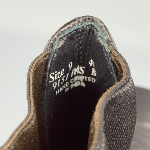 PAUL SMITH Taille 9 Bottes Chelsea en cuir noir fabriquées à la main