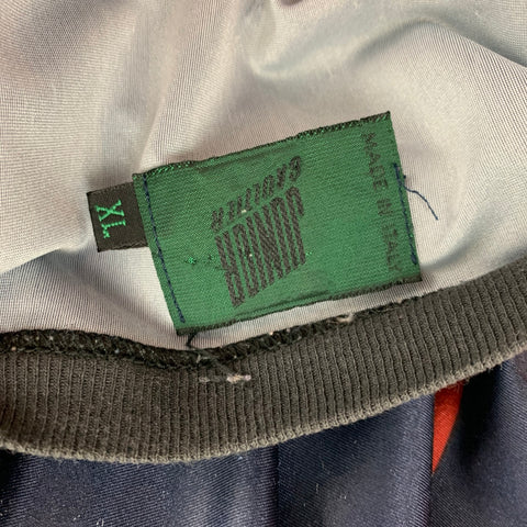 JUNIOR GAULTIER 1980's Size XL Military Green Graphic Polyester Crew-Neck T-shirt