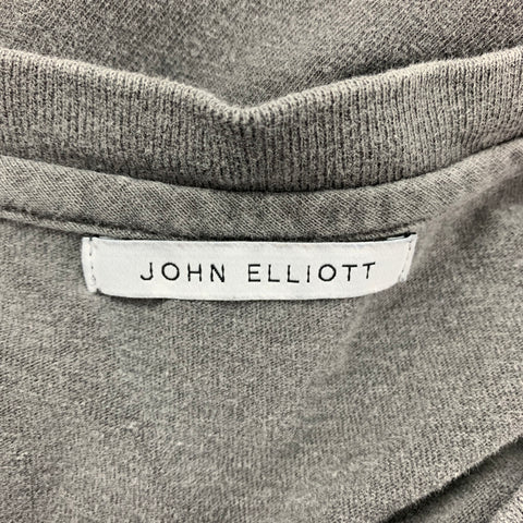 JOHN ELLIOTT Size L Grey Cotton Long Sleeve T-shirt