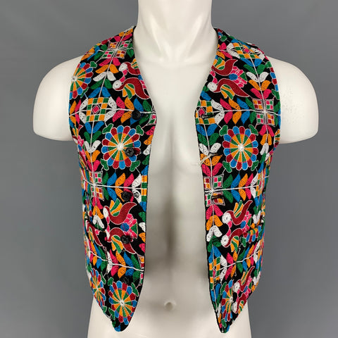 ENGINEERED GARMENTS Size 36 Multi-Color Embroidery Cotton Vest
