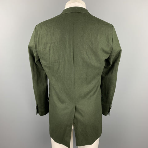 LANVIN Size 40 Regular Hunter Green Wool Blend Sport Coat