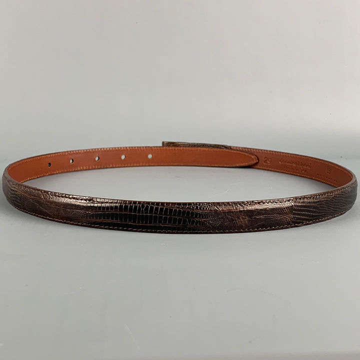 PAT AREIAS Size 29 Brown Lizard Belt Strap
