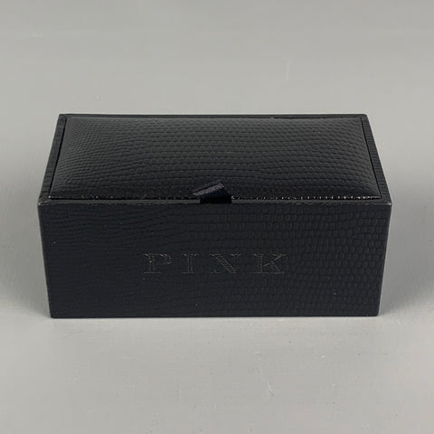 THOMAS PINK Midnight Blue Silver Tone Cuff Links