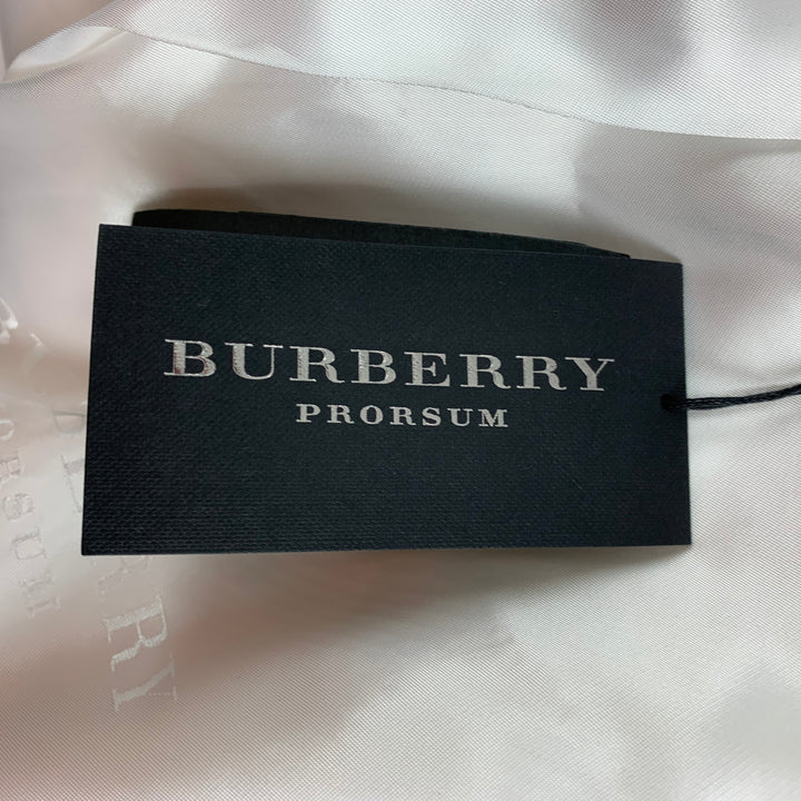 BURBERRY PRORSUM Size 40 White Cotton Notch Lapel Sport Coat