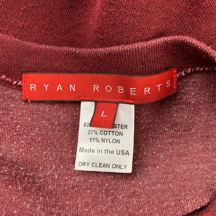 RYAN ROBERTS Taille L Pull à col rond en mélange de polyester bordeaux