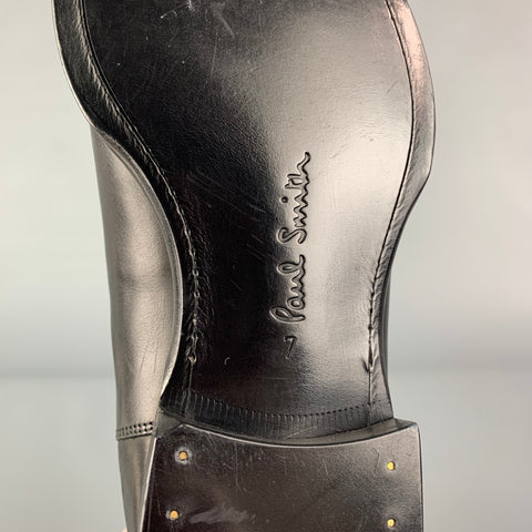PAUL SMITH Botas Chelsea sin cordones de cuero negro talla 8