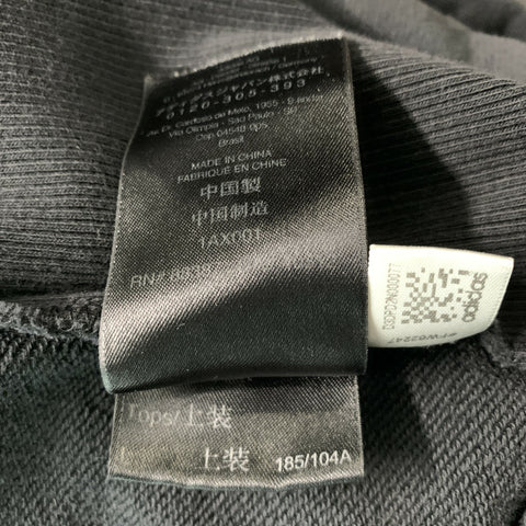 Y-3 Size L Black Solid Cotton Crew-Neck Sweatshirt