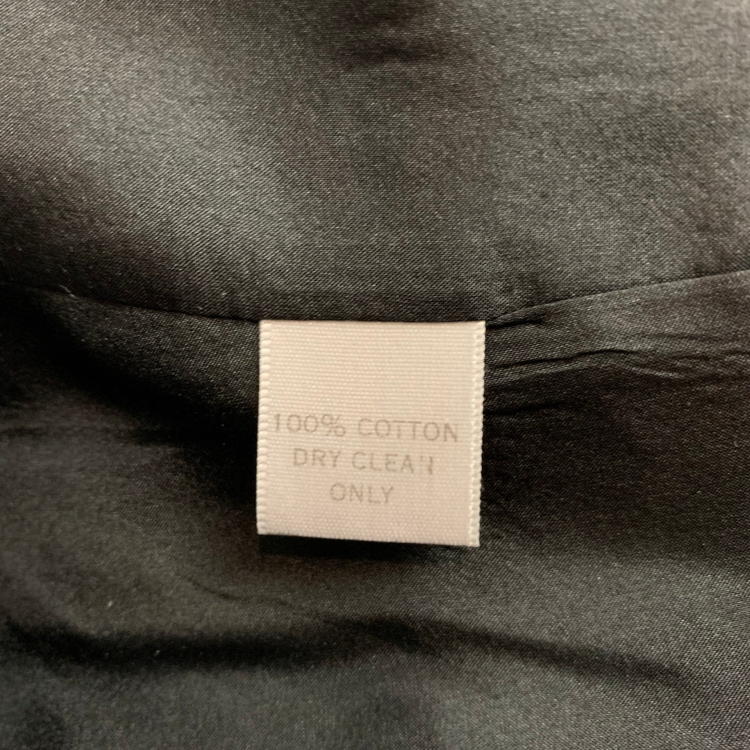 Vintage MORGANE LE FAY Size L Black Textured Cotton Cropped Vest